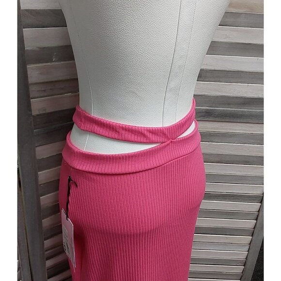 Women's Cross Waist Rib-Knit Midi Skirt | Future Collective | Small - Picture 6 of 12